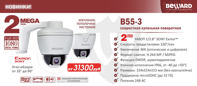 Новинка от Beward - B55-3