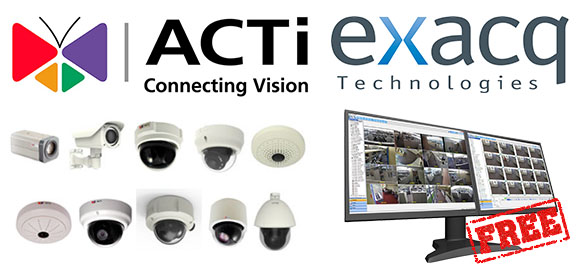  при покупки новых моделей камер ACTi серий B и I Вы получаете программное обеспечение exacqVision в подарок!